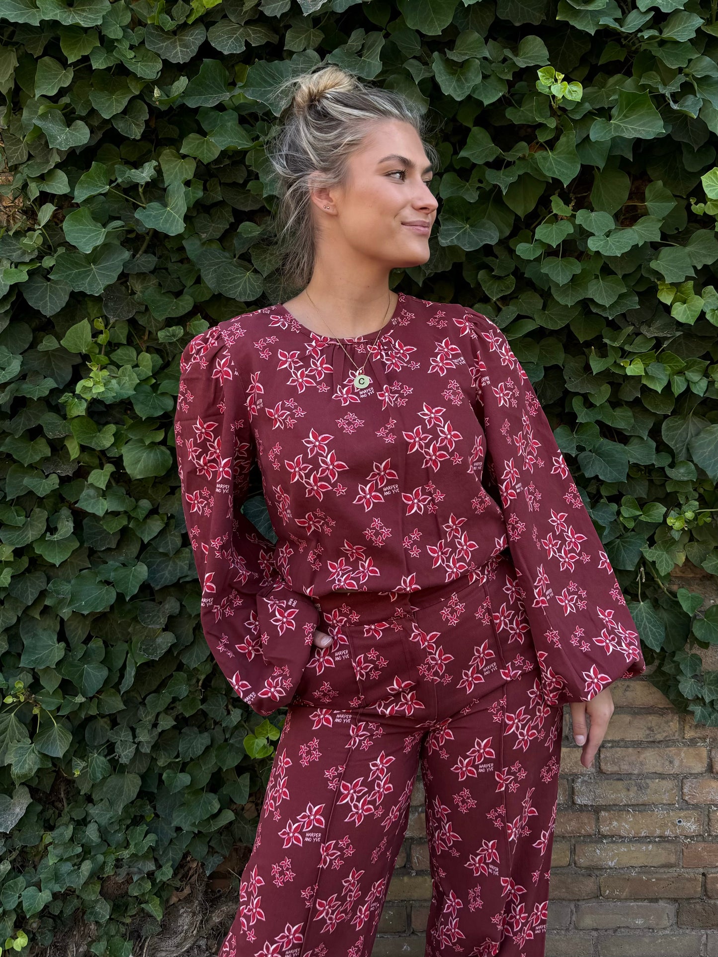 Harper & Yve Pants Holly Pinkstar Wine Berry