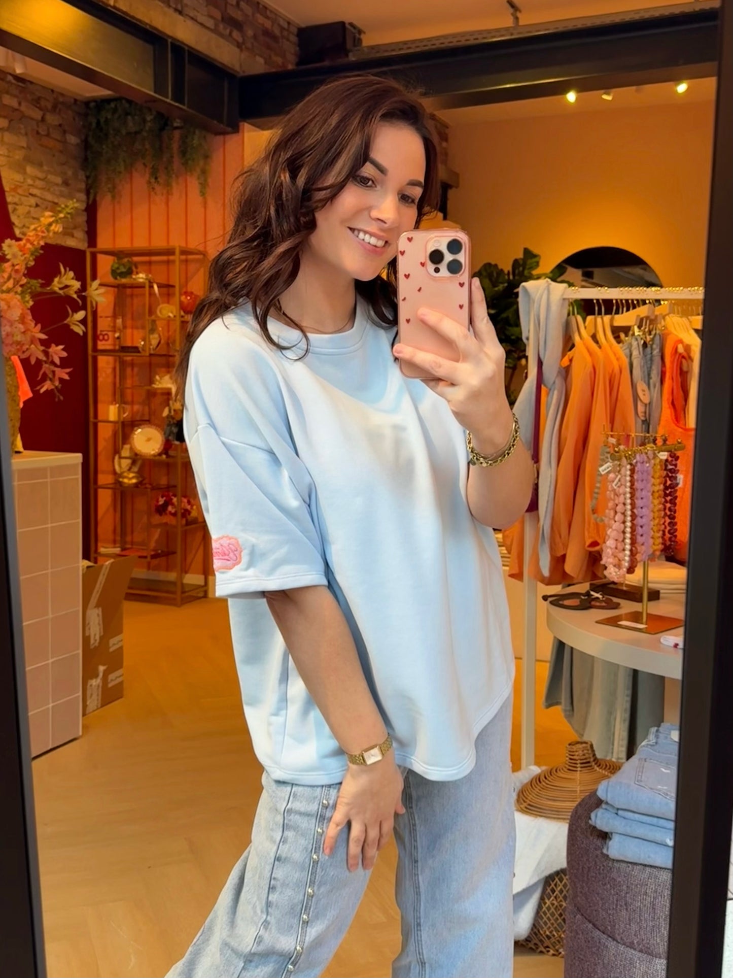 T-shirt Noe Vintage Blauw