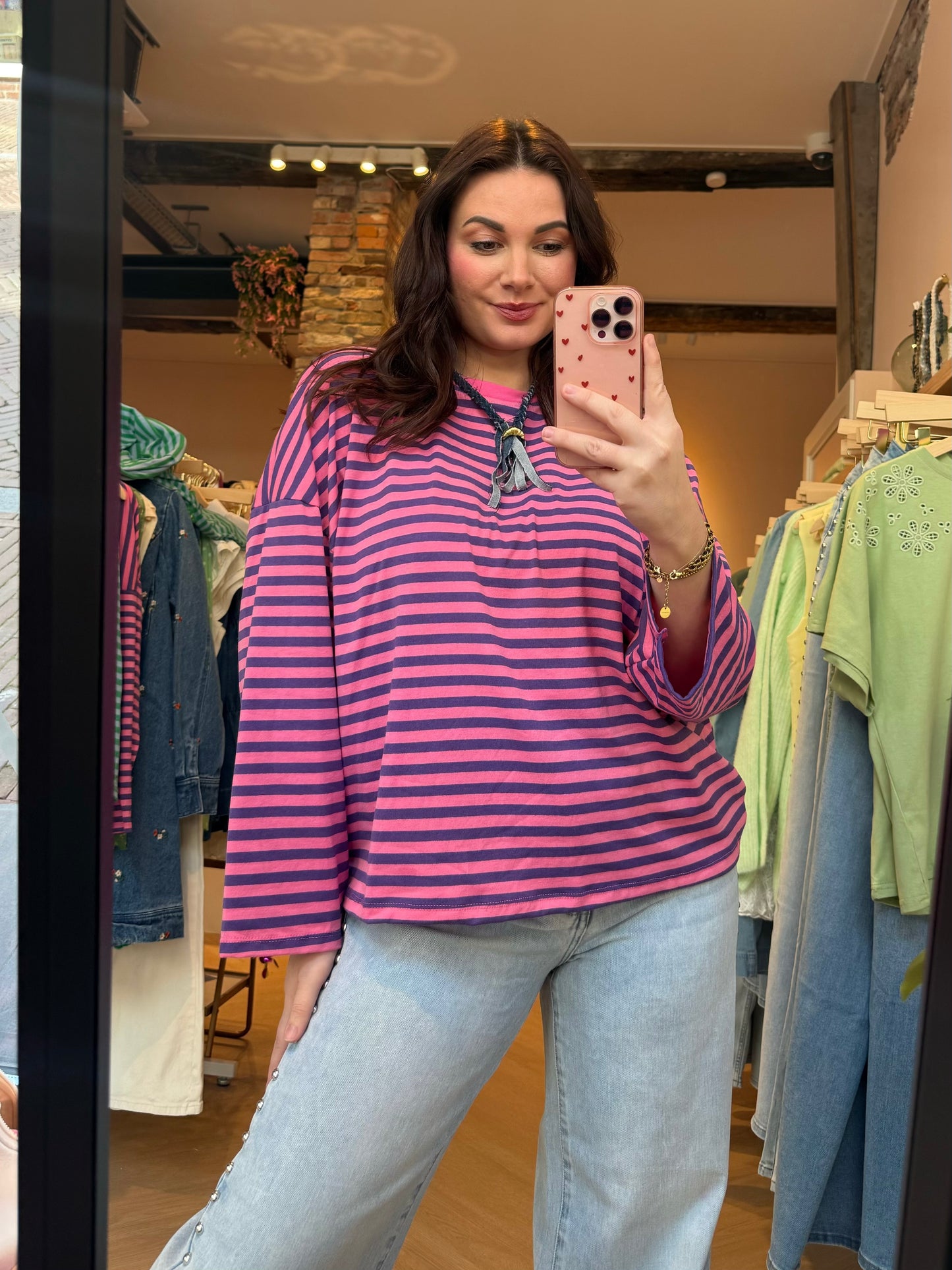 Longsleeve Aike Roze Paars