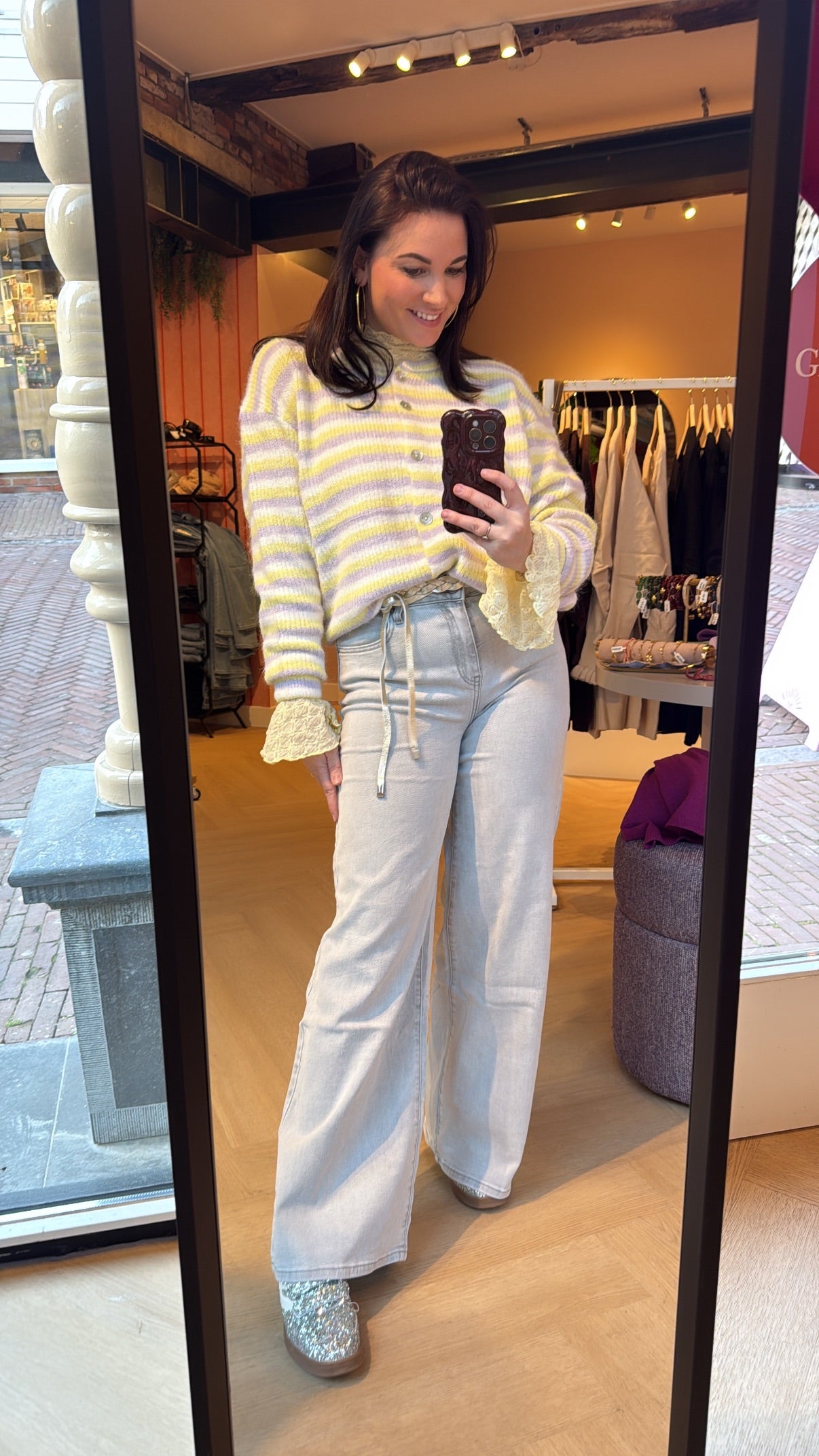 Jeans Madelief Licht Grijs