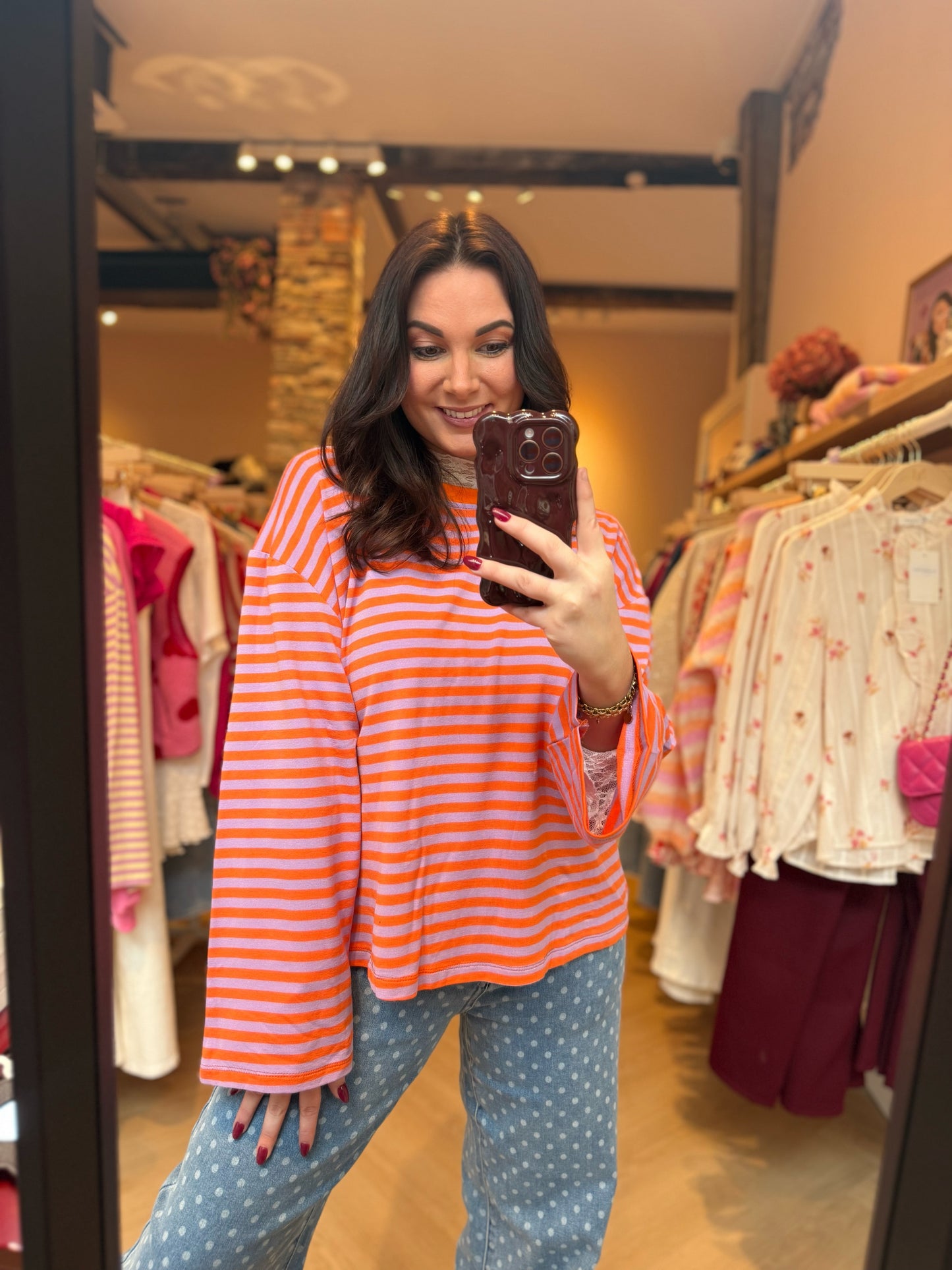 Longsleeve Mint Lila Oranje