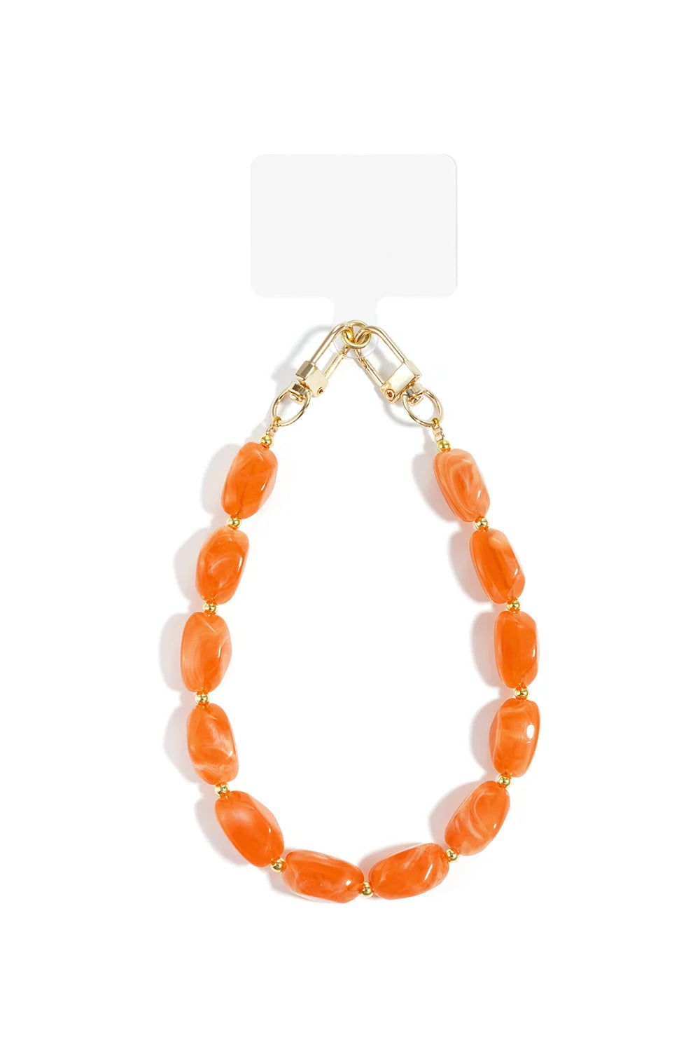 Telefoonkoord Kralen Oranje