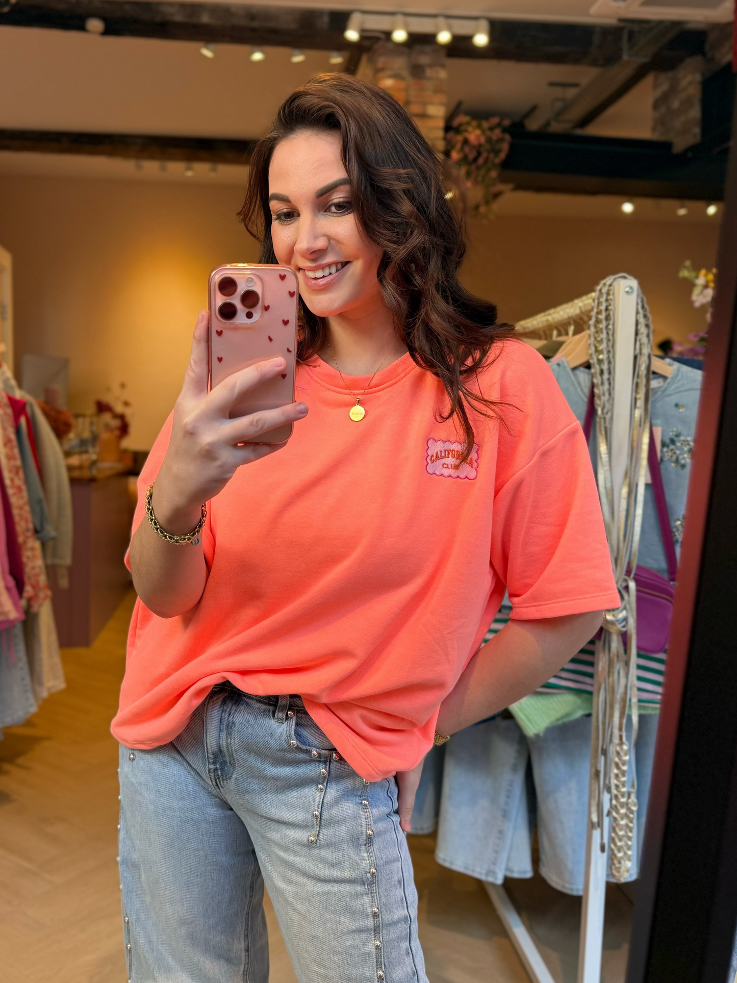 T-shirt Noe California Club Peachy Neon