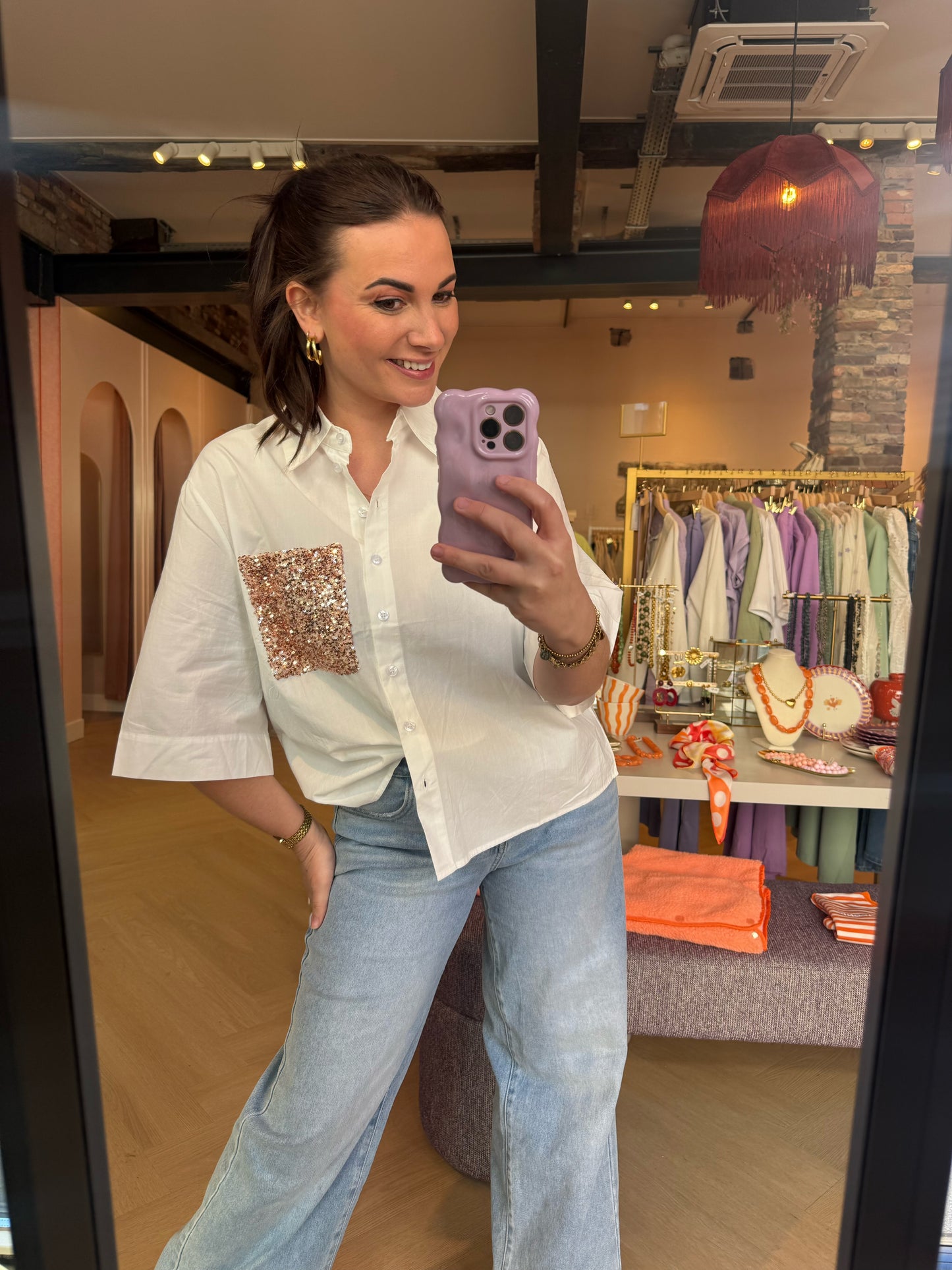 Blouse Marjana Wit Gold