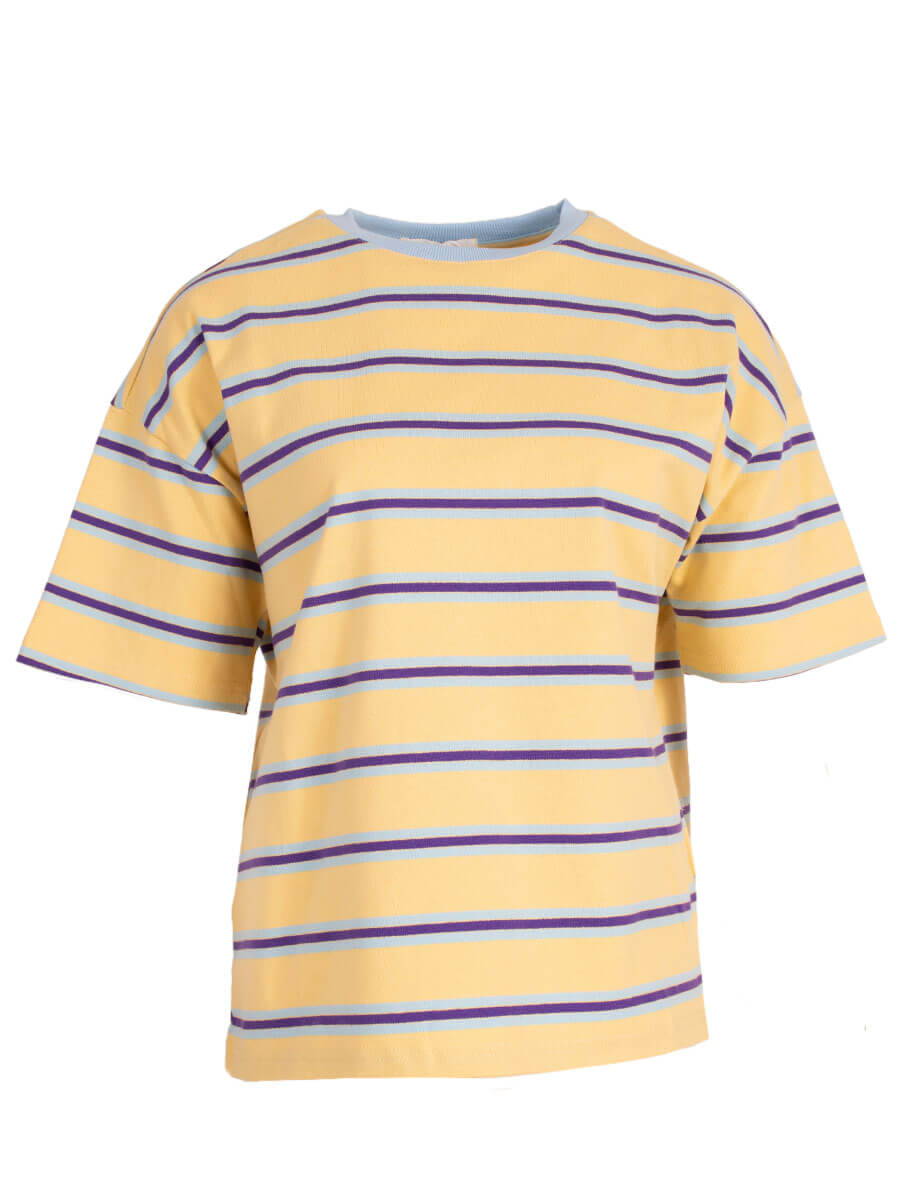 Stripe T-shirt Lena geel blauw