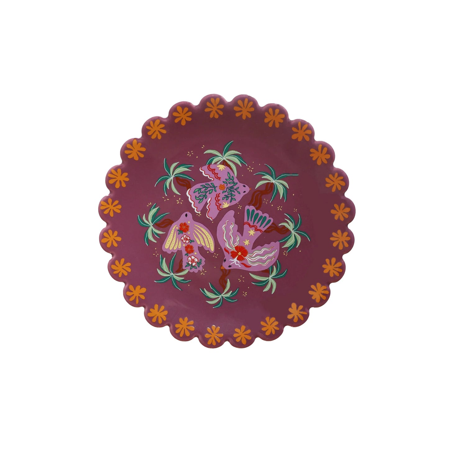 All the luck in the world - Serving Plate Birds