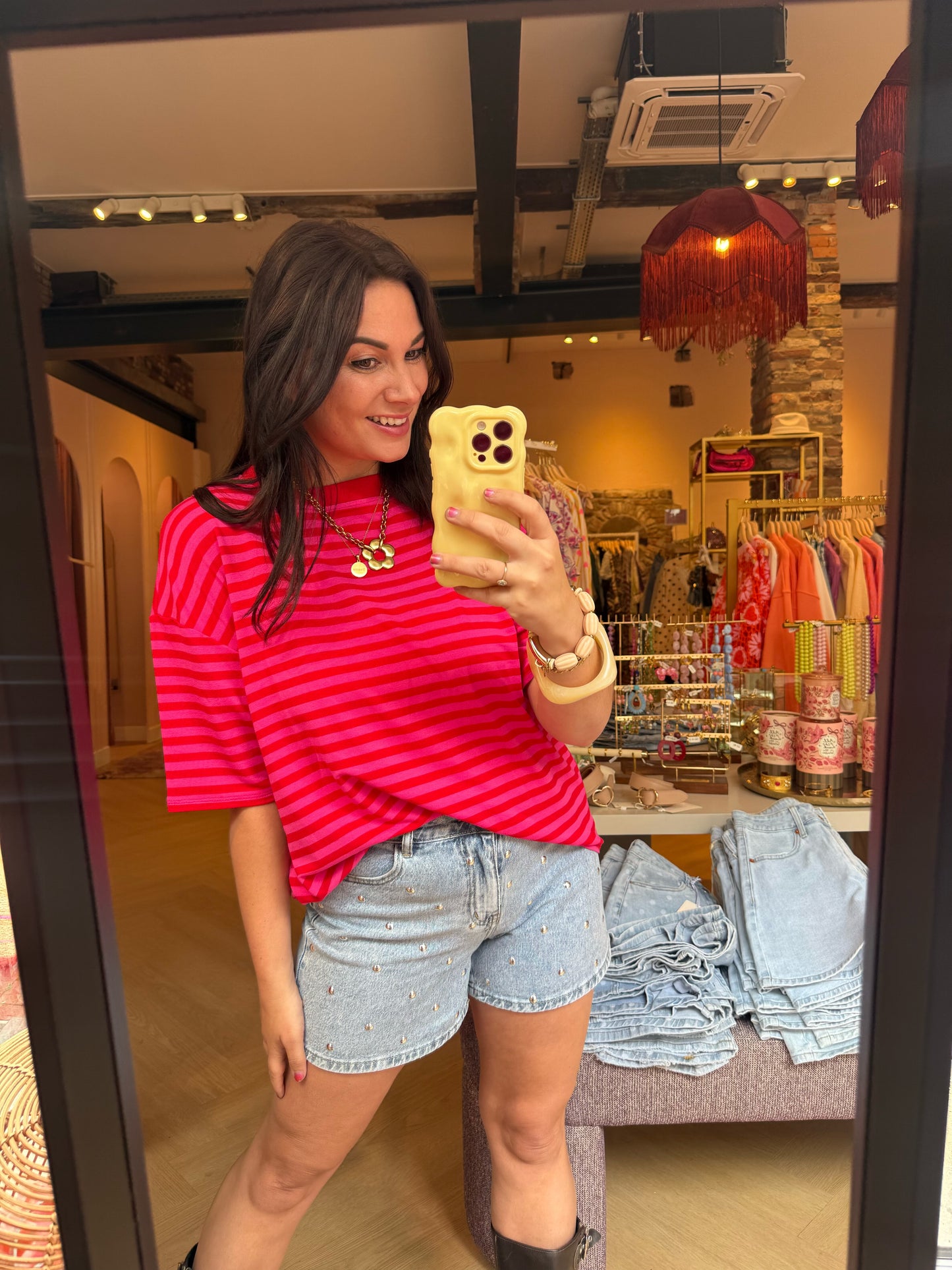 T-shirt Debby Rood Roze