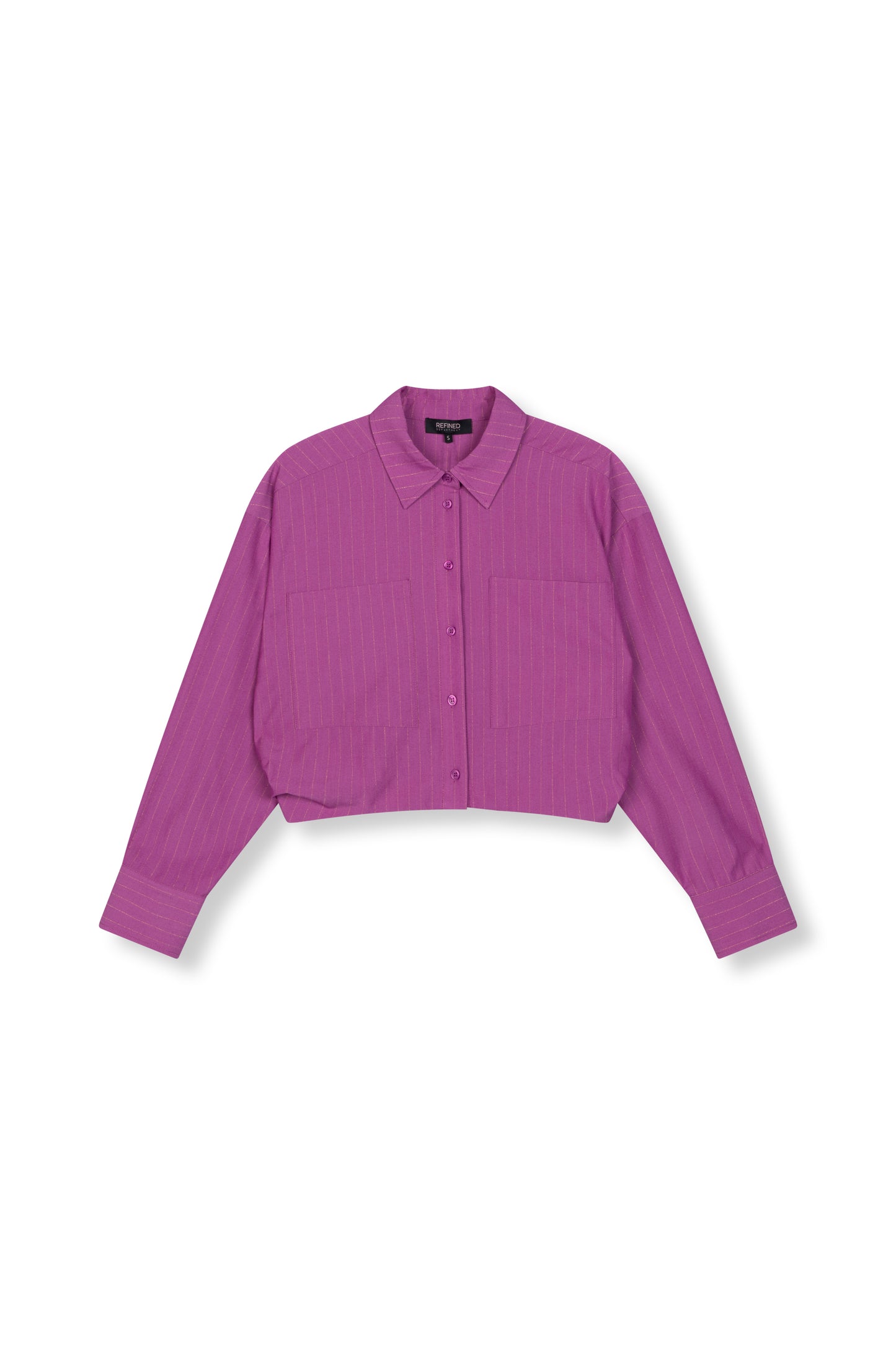 Refined Department Striped Cropped Blouse Lyloe Paars