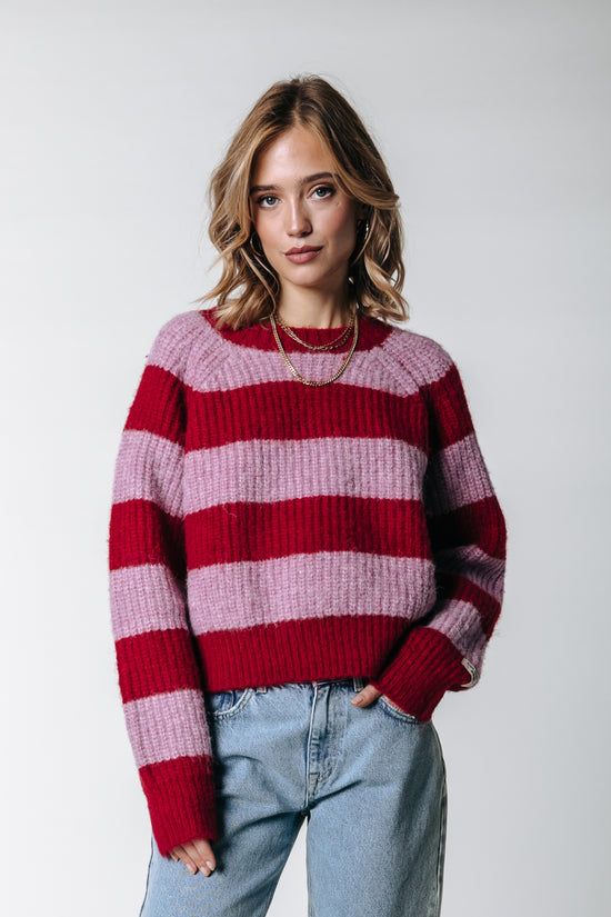 Colourful Rebel Kinza Stripe Knitted Sweater